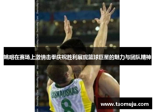 姚明在赛场上激情击拳庆祝胜利展现篮球巨星的魅力与团队精神